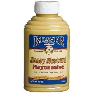 Beaver Brand Honey N Mustard Mayonnaise Sauce, 12 Ounce Squeezable 