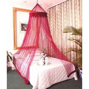  Burgandy Bed Canopy Mosquito Net