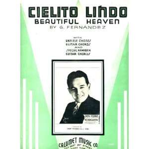 Cielito Lindo (Beautiful Heaven) Original 1935 Vintage Sheet Music 