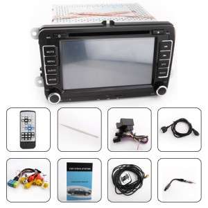 7inch Car DVD GPS supported Bluetooth Rear view camera TV tuner Touch 