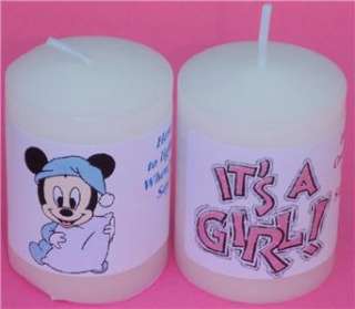 14 PERSONALIZED BABY SHOWER FAVORS VOTIVE CANDLE LABELS  
