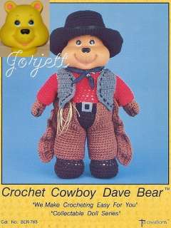 Cowboy Dave Bear Crochet Booklet & Bear Babies Head  