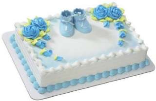 Blue Boy Baby Booties ~ Cake Topper Decoset ~ Create Your Own Cake 