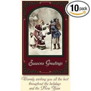  Old World Christmas Victorian Evergreens Christmas Cards Pack of 10 