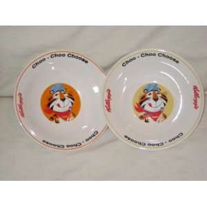  (2) Pair Kelloggs Tony The Tiger Cereal Bowl   Choo 