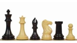Professional Plastic Chess Set in Black & Camel   4.125  