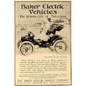  1909 Ad Baker Vehicle Queen Victoria Automobile Coupe 