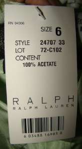 New w Tags Ralph Lauren Mint Green Button Down Collar Blouse Size 6 