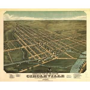  Map Birds eye view of the city of Circleville, Pickaway County, Ohio 