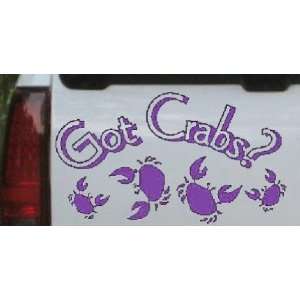 Purple 30in X 17.0in    Got Crabs Funny Car Window Wall Laptop Decal 