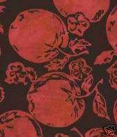 Ripe Tomatoes Batik Cotton Quilt Fabric 1 Yd  