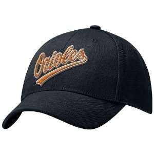    Nike Baltimore Orioles Black Swoosh Flex Fit Hat