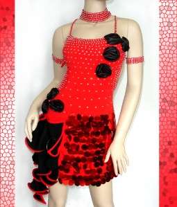 Competition Ballroom Salsa Latin Red Dance Dress (Y303)  