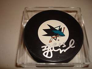 James Sheppard Signed San Jose Sharks Hockey Puck Autographed #2 