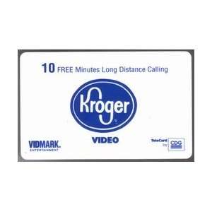  Collectible Phone Card 10m Kroger Video 