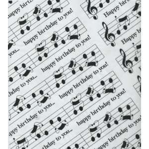  Birthday Musical Notes Tissue Wrapping Paper 10 Sheets 