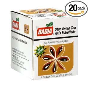 Badia Tea Star Anise, 10 Count (Pack of Grocery & Gourmet Food
