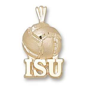   State Cyclones 5/8in 10k Volleyball Pendant/10kt yellow gold Jewelry