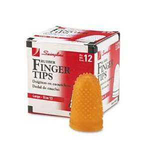  New Rubber Finger Tips Size 13 Large Amber 12/Pack Case 