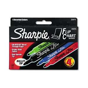 Sharpie Products   Sharpie   Flip Chart Markers, Bullet Tip, Four 