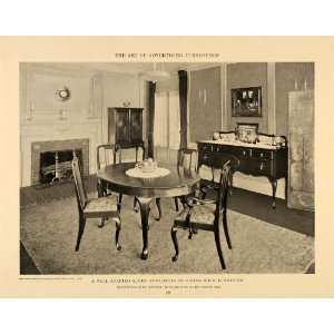   Room Furniture Carpet Desk   Original Halftone Print