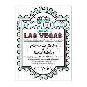  Las Vegas Wedding Invitations   3 colors Health 