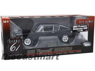 HIGHWAY 61 118 1969 PLYMOUTH BARRACUDA NEW LIMITED 1 / 600 DIECAST 