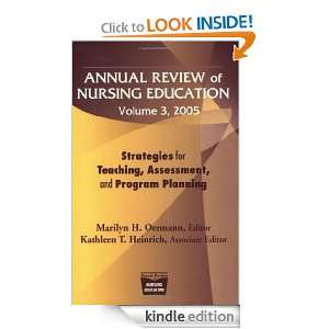 Annual Review of Nursing Education Volume 3, 2005 Strategies for 
