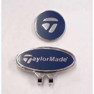  TaylorMade Blue Golf Ball Marker & Hat Clip Sports 