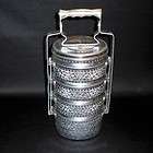 vintage aluminum tiffin dabba tingkat five tier lunch box free