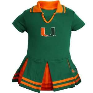  Miami Hurricanes Green Infant Cheerleader Dress Sports 