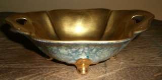 ANTIQUE PICKARD GERMANY GOLD/BLUE CANDY DISH  