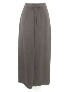 BARNEYS NEW YORK Brown Pleated Floor Length Skirt Sz 40  