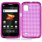 BOOST MOBILE ZTE WARP PINK SKIN SILICONE SLEEVE CASE LEATHER POUCH 