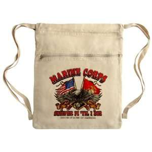   Bag Sack Pack Khaki Marine Corps Semper Fi Til I Die 