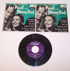Les Paul 45 Vinyl Record Mary Ford Lot of 3  