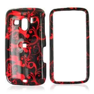  For Verizon Sprint HTC Touch Pro 2 Hard Case Red Swirls 