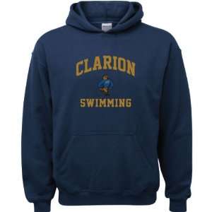  Clarion Golden Eagles Navy Youth Swimming Arch Hooded 
