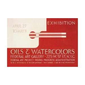  Oils and Watercolors Exhibition Federal Art Gallery 28x42 