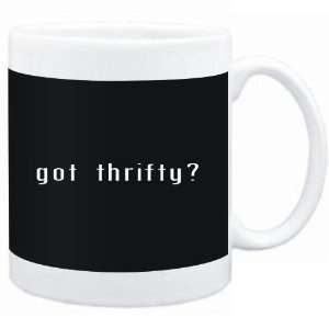  Mug Black  Got thrifty?  Adjetives