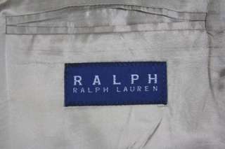 Ralph Lauren Gray Stripe Herringbone 2 Piece Suit 46 R  
