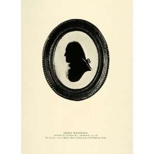  1938 Print Portrait Silhouette George Washington Thomason 