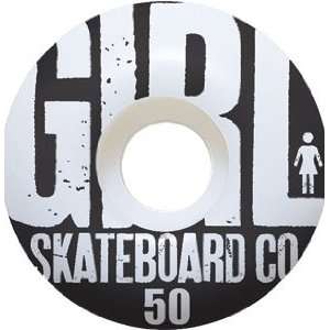  Girl Big Girl Grain 50mm White Skateboard Wheels (Set of 4 
