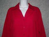 NWT JOANNA PETITE Womens Blouse Shirt Top Size PM PL PXL Red Or Black 