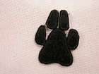 Black Dog Paw Print Embroidered Iron On Patch 2 Inch