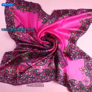 Beautiful women’s 100% silk dress square scarf shawl wrap 34 NIB 