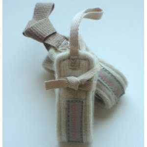  Ecru Upcycled Cashmere Binkie & Toy Holder Gift Set Baby