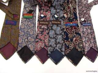 Lot 6 PAISLEY Silk Polyester Neckties Rooster Resilio Buckingham Neck 