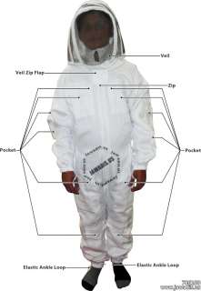 Beekeeping/Pest Control Suit with Veil and FREE GLOVES  