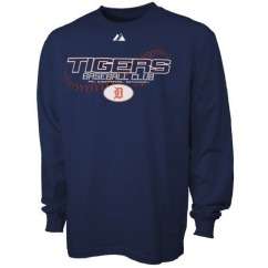 Detroit Tigers Youth On the Ball Navy Long Sleeve T Shirt by Majestic 